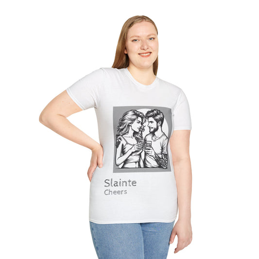 "Slainte Cheers" Unisex Softstyle T-Shirt - Perfect for Celebrations and Gatherings