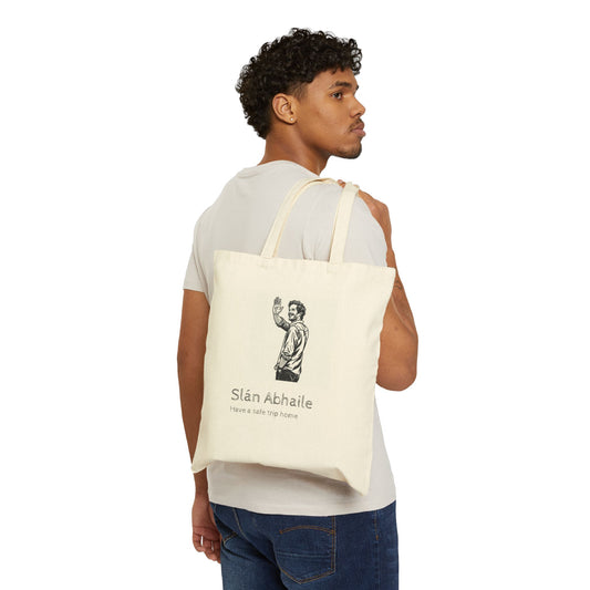 Celtic Sayings Tote Bag - Slán Abhaile Design for Travel Enthusiasts